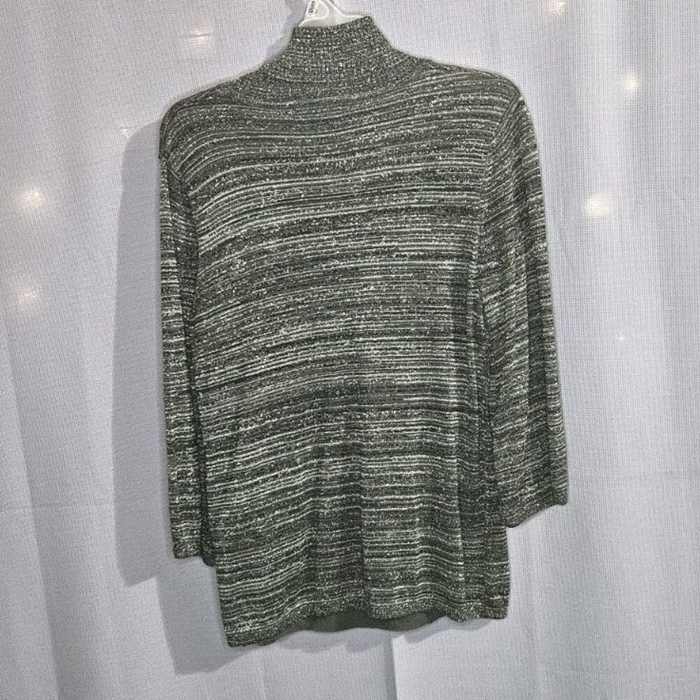 Style & Co., Black, Silver, Top, Size: L